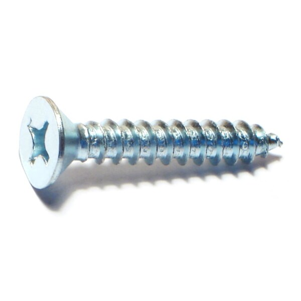 Midwest Fastener Sheet Metal Screw, #14 x 1-1/2 in, Zinc Plated Steel Flat Head Phillips Drive, 15 PK 63677 - main
